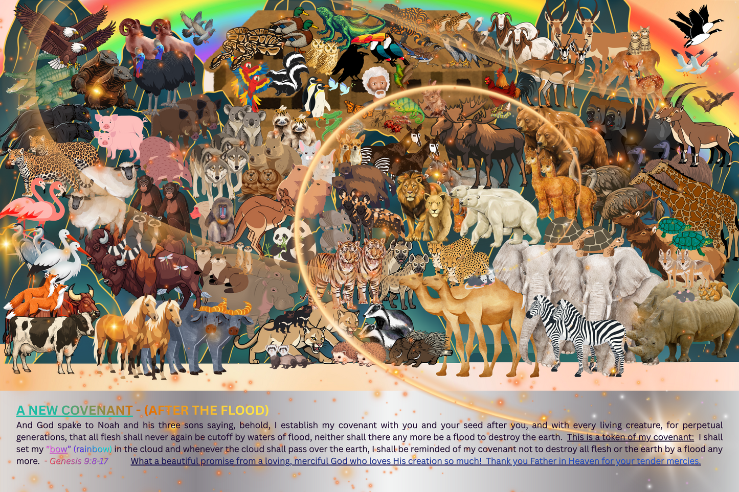 Faith-inspired digital wall art print of Noah's Ark — a stunning, premium illustration depicting the biblical story of Noah and the ark. Instant download, perfect for home or office decor.